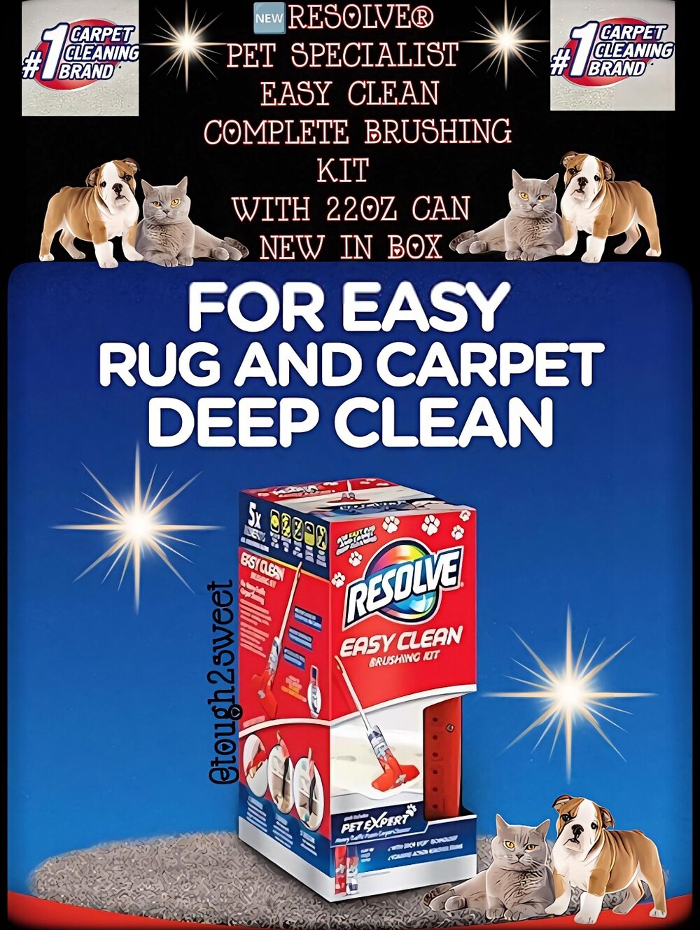 🆕$ FIRM🐶🐱RESOLVE® PET SPECIALIST EASY CLEAN COMPLETE BRUSHING KIT & 22OZ CAN - Picture 15 of 16